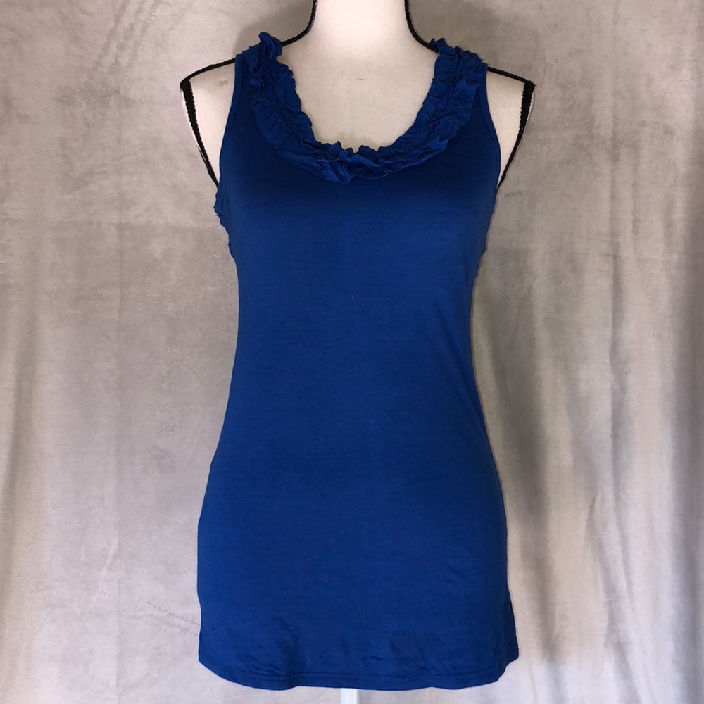 size L royal blue Un Deaux Trois sleeveless blouse